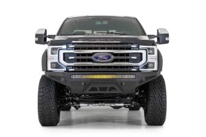 Ford Super Duty Front Bumper - Addictive Desert Designs - Stealth Fighter - Hammer Black - `20-`27 Ford Super Duty Front Bumper - Addictive Desert Designs - Stealth Fighter - Hammer Black - `20-`27